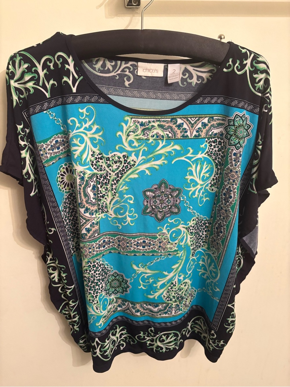 Chicos multi-color print top size 2